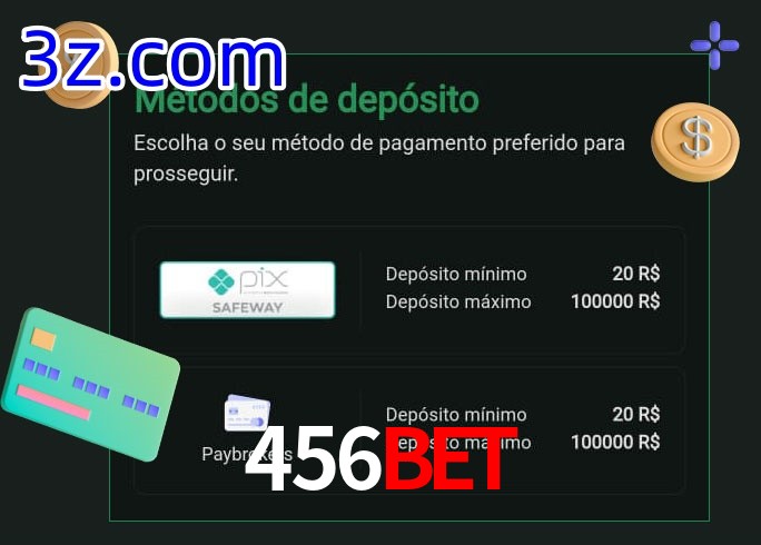 O cassino 456Bet oferece uma grande variedade de métodos de pagamento